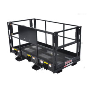 A black man basket telehandler attachment on a white background.