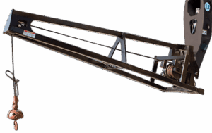 truss boom with winch attachment for telehandler