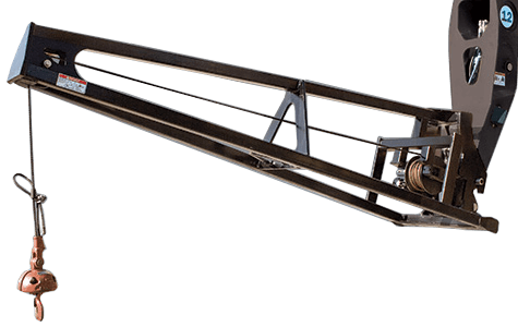 truss boom with winch attachment for telehandler